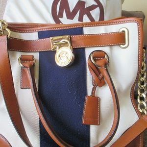 Michael Kors Large Hamilton Canvas Bag